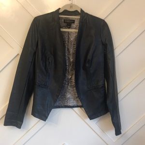 Navy Pleather jacket